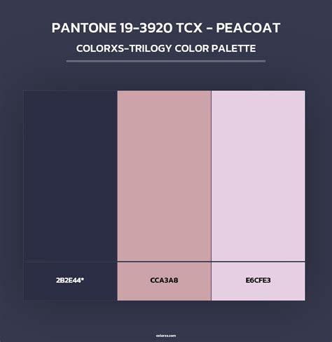 PANTONE 19-3920 TCX - Peacoat color palettes - colorxs.com
