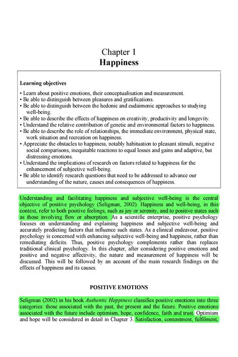 Module 4 Happiness - Semester 3 Psychology Complimentary Paper ...