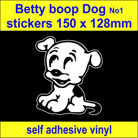 Betty Boop DOG Bumper sticker Scooter car honda vw van euro vw dub ...