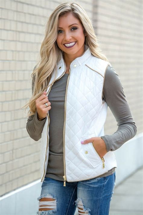 Pin by Blythe Bishop on fashion | Vest outfits for women, White vest ...