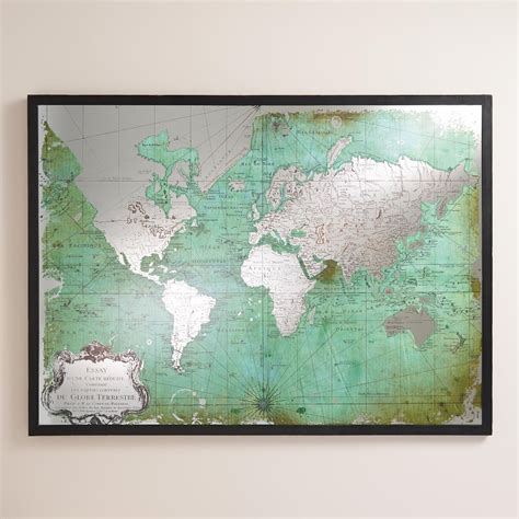 Mirror World Map Wall Art at Ali Li blog