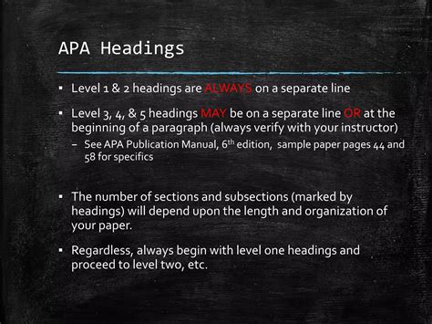 Apa Level Headings