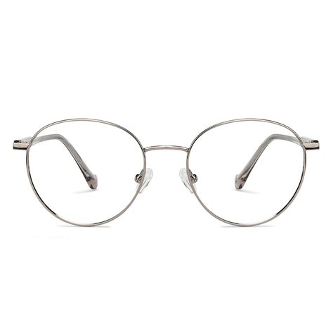 Buy Gunmetal Transparent Grey Full Rim Round John Jacobs Supreme Steel ...