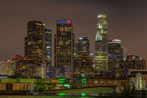 Los Angeles Skyline At Night