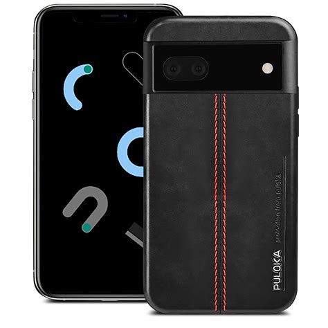PULOKA Google Pixel 6a Leather Back Case Cover | Slim Bumper TPU ...