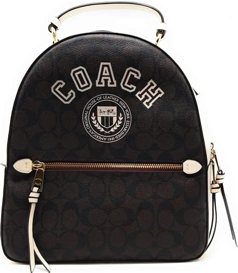 Coach Jordyn Mochila para mujer (firma de tiza marrón), im/marrón tiza ...