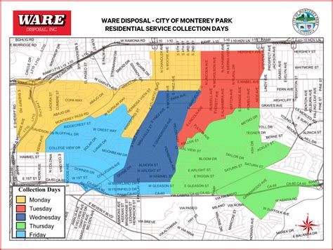 Monterey Park Service Map - Ware Disposal