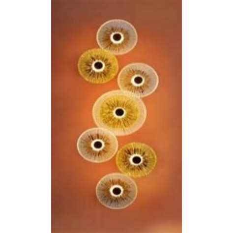 Circular Crystal Light with Golden Metal Finish | Sparc Lights