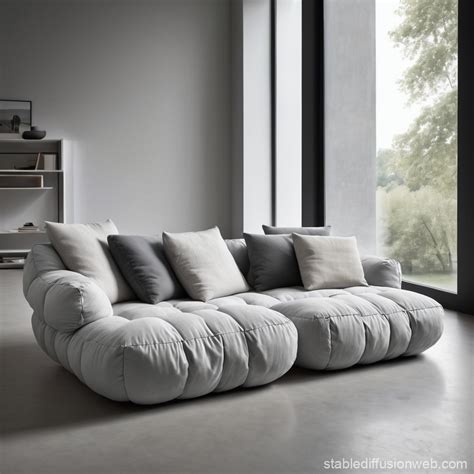 Cloud Sofa Design with Soft Cushions | Stable Diffusion Online