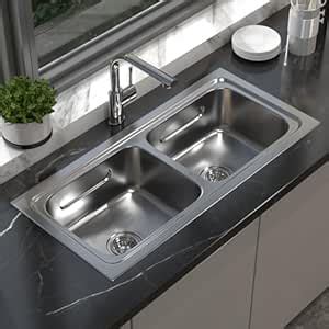 REMOTION 304 Grade Stainless Steel Double Bowl Kitchen Sink ...
