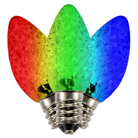 C7 LED Color Changing Christmas Light Bulbs - 25 Pack