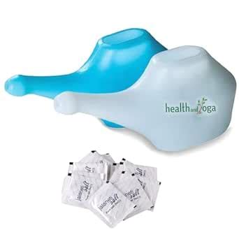 HealthAndYoga® QwikFlo Plastic Neti Pots - (White - 200 ml, Pack of 2 ...