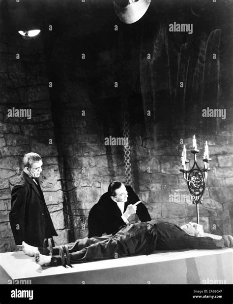 THE RAVEN, from left, Boris Karloff, Bela Lugosi, Samuel S. Hinds, 1935 ...