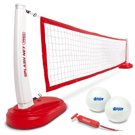 GoSports Splash Net PRO Pool Volleyball Net, Includes 2 Balls, Red ...