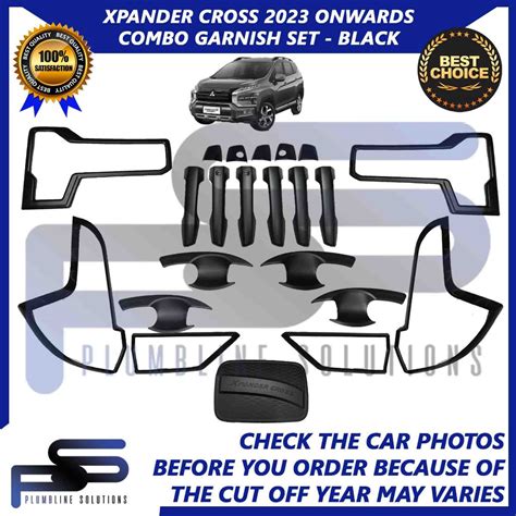 Mitsubishi Xpander GLX / GLS / Cross 2023 Onwards Black Xpander Accessories Parts / Garnish ...