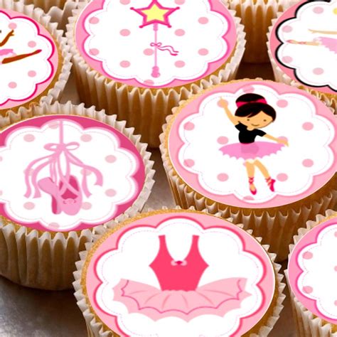 24 Ballet Ballerina Cake Toppers 4cm On Wafer Rice Paper | Desertcart INDIA
