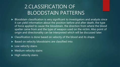 Bloodstain pattern analysis | PPTX
