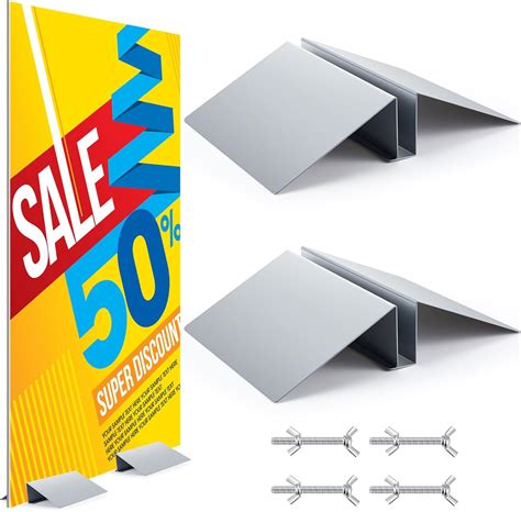 Amazon.com : Blulu 2 Pcs Metal Floor Sign Stand Holder Fits 12" Wide ...