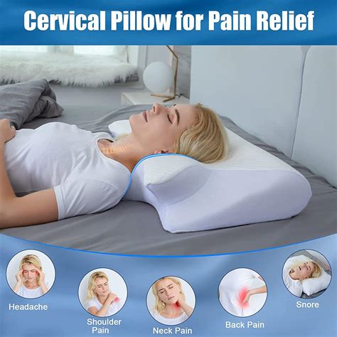 HOMCA Memory Foam Cervical Pillow - 2-in-1 Ergonomic Contour Orthopedic Pillow for Neck Pain ...