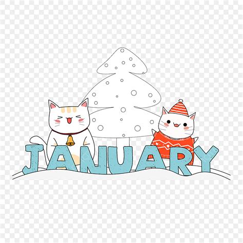 January PNG Picture, Blue January Clip Art, January Clipart, January ...