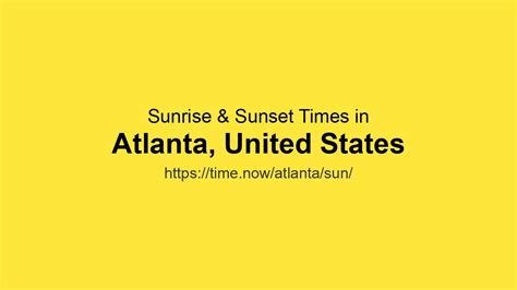 Sunrise & Sunset Times for Atlanta, United States | Time.now