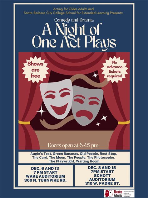 SBCC Acting for Older Adults & Theatre Ecelectic Present Comedy & Drama ...