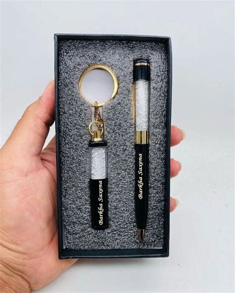 Personalized Crystal Pen & Keychain Gift Set