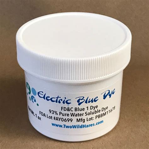 1oz. ELECTRIC BLUE Bath Bomb DYE, Batch Certified Fd&c Blue 1, 86% ...