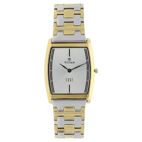 Buy Online Titan Edge Quartz Analog Silver Dial Two Toned Stainless ...