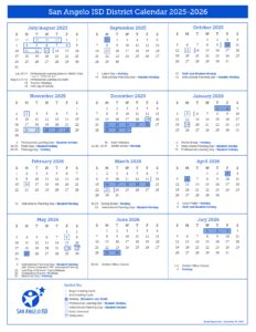San Angelo SAISD School Calendar 25-26 revised [PDF] - EduCounty