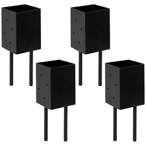 LADECH 4x4 Post Base Holder Ground Spike Use for Concrete Deck - Fence ...