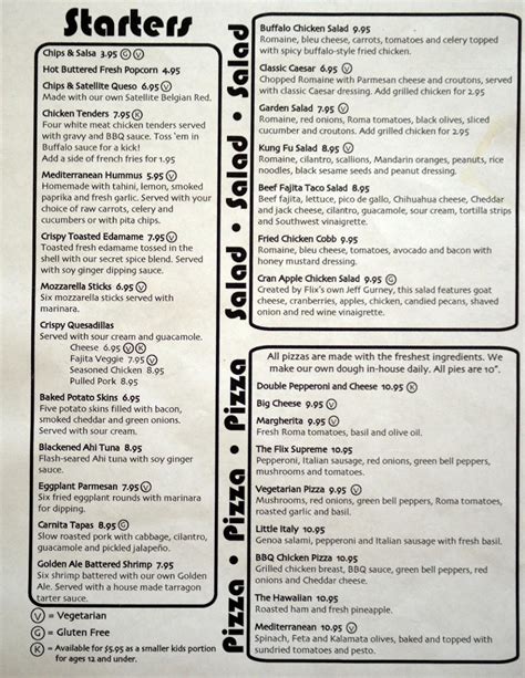 Menu at Flix Brewhouse Round Rock pub & bar, Round Rock