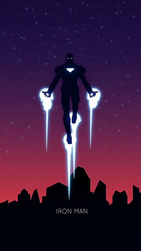 Download Silhouette Iron Man Phone Wallpaper | Wallpapers.com
