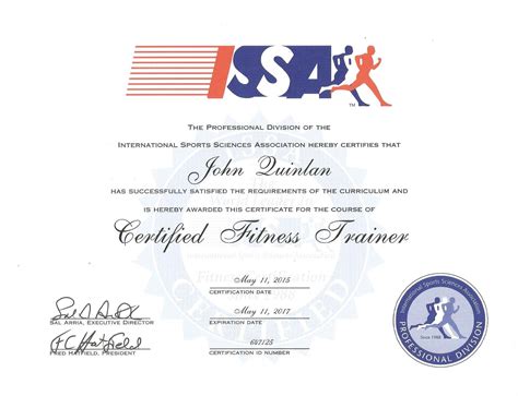John Quinlan - ISSA Official Certified Personal Trainer "Let me help ...
