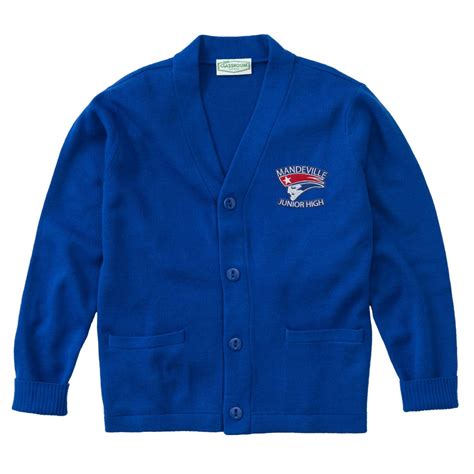 Mandeville Junior High Cardigan - Royal - Skobel's School Uniforms