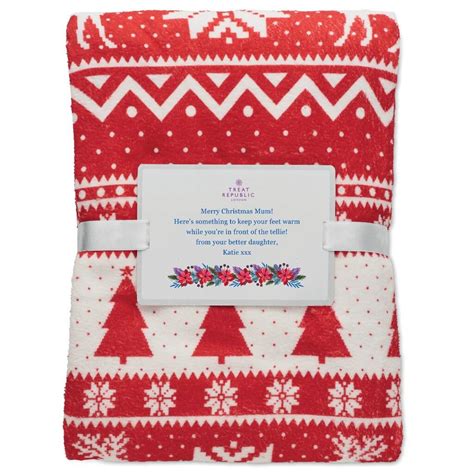 Personalised Festive Fleece Blanket By Abode Home & Gifts