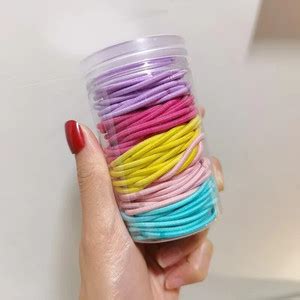 Vivalace 100pcs per Box 4mm Hair Elastic Ties Spring Colorful Hair ...