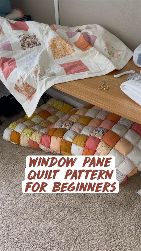Image result for Window Pane Quilt Tutorial