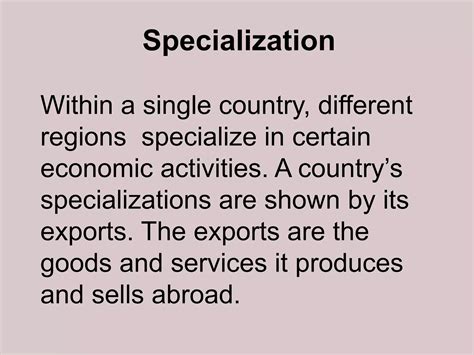 What Is Specialization In Economics