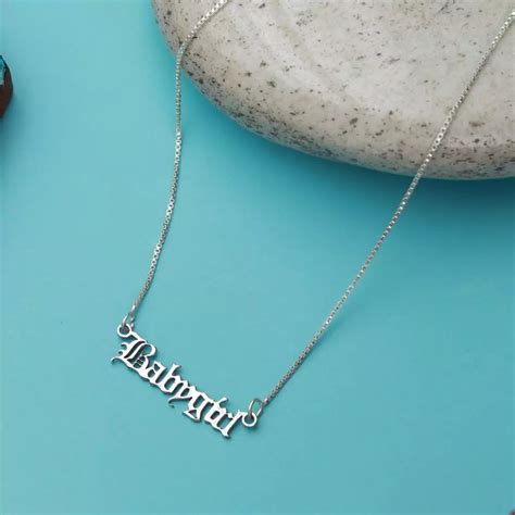 Gothic Script Custom Name Pendant – Personalized Streetwear Jewelry ...