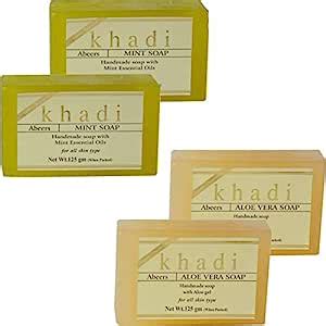 Khadi Abeers Aloevera & Mint with Essential Oils, 125 g (Pack of 4 ...