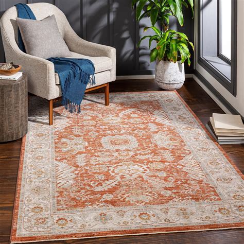 Mark&Day Area Rugs, 12x15 Schiphol Traditional Burnt Orange Area Rug ...