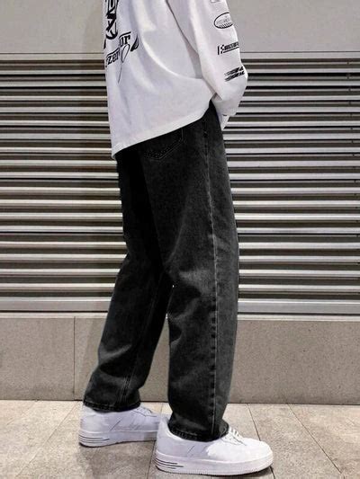 Ash Black Baggy Fit Rigid Jeans – Offduty India