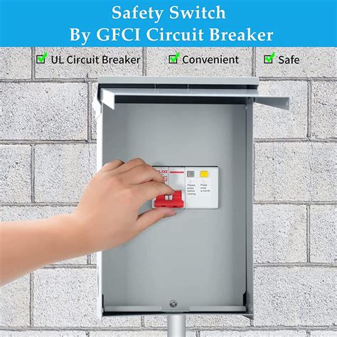 Briidea 50 Amp Spa Panel with 3-Pole 50 Amp GFCI Breaker, IP 65 ...