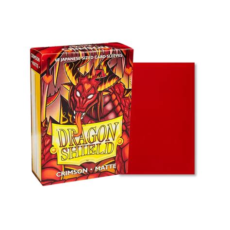 Dragon Shield Sleeves: Japanese- Matte Crimson (60 ct.) - The Monkey Planet