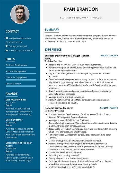 Image result for Business Development Manager CV Example