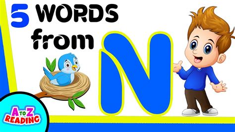 5 Words From N | Words That Start With Letter N For Kids | N Words ...