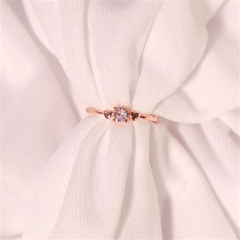 Heartbound crystal rose-gold ring | Salty – Salty Accessories
