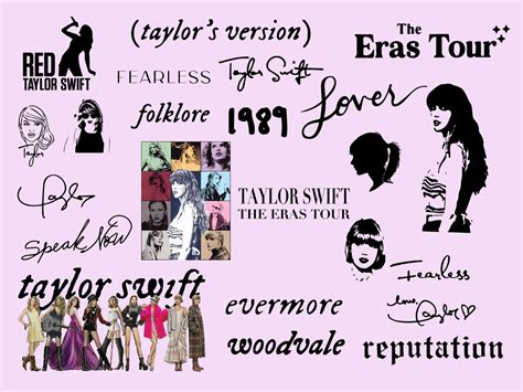 22 Taylor Swift SVG Bundle Set the Eras Tour Logo PNG JPG Cricut Cut ...