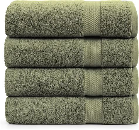 Amazon.com: LANE LINEN 4 PCs Bath Towels Set (28"x54") - 100% Ring Spun Cotton Bathroom Towels ...